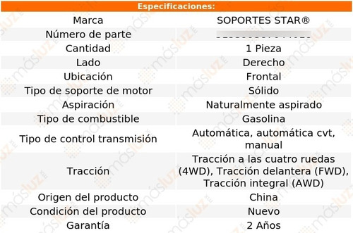 1) Soporte Motor Del Der Compass 2.4l 4 Cil 07/14
