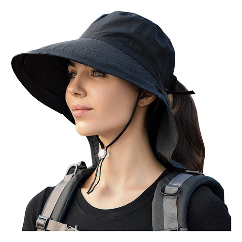 Gorra De Senderismo Para Mujer Con Ala Ancha Upf 50+