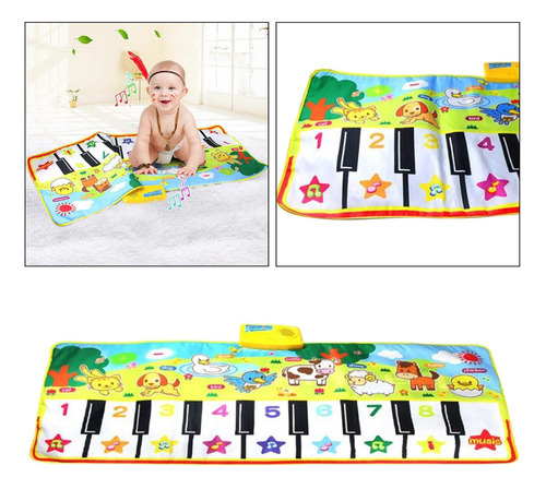 Teclado Musical Tapetes Alfombra Educativa Para Niños