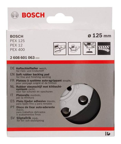 Imagen 3 de 4 de Plato Hule Blando 5 Bosch 2608601063