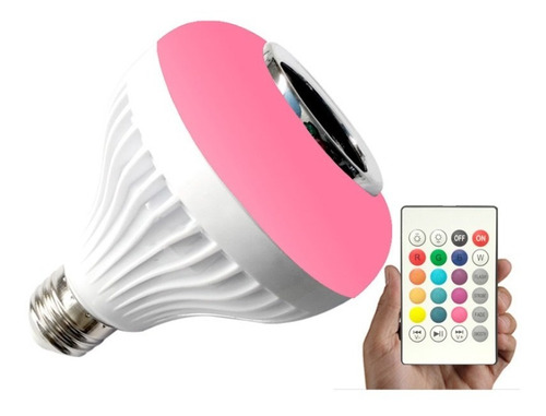 Imagen 4 de 10 de Lampara Luces Led Rgb Parlante Bluetooth Control Remoto