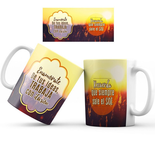 Mug Pocillo Frases Optimistas Positivas Regalo Taza 020