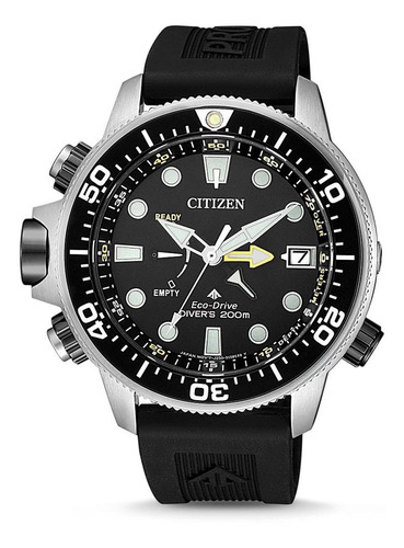 Relógio de pulso Citizen BN203 com corria de borracha cor preto