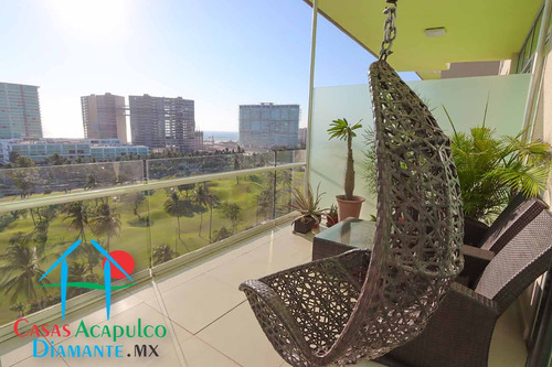 Cad Laguna Aqua 1003. En Copropiedad. Terraza Con Vista Al Campo De Golf