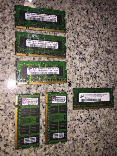 Memorias Ram Para Laptops 512mb 1gb 2gb  Nuevas Excelente