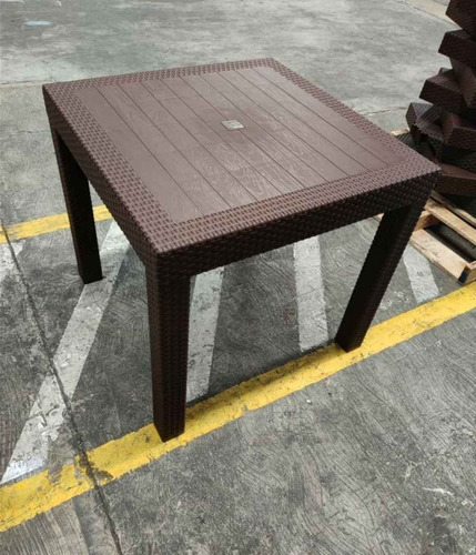 Mesa Tipo Tejida Rattan Tipo Comedor Mesa Plastica Ratan 