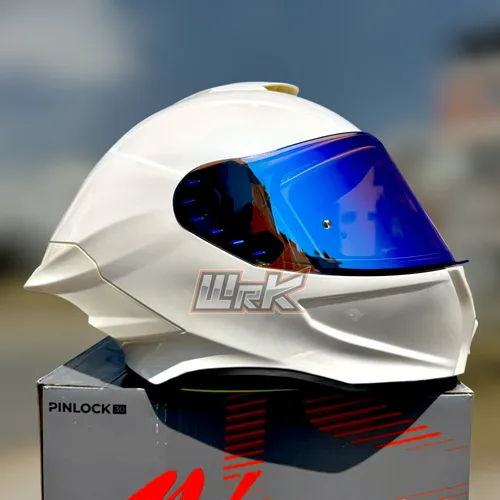 Casco azul y blanco hotsell