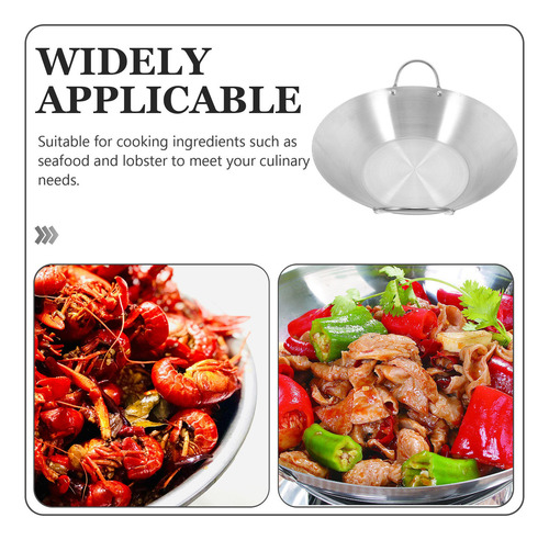 Wok De Acero Inoxidable: Sartén Antiadherente Para Saltear C