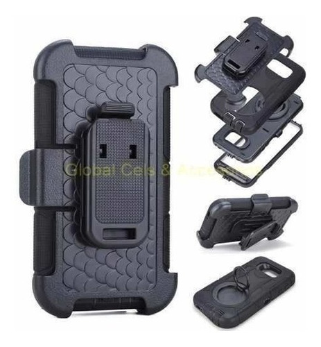 Case Samsung Galaxy S6 Con Gancho / Mica Integrada / 4 Capas