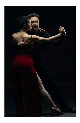 Vinilo 50x75cm Pareja Bailando Tango Argentina Cultura5