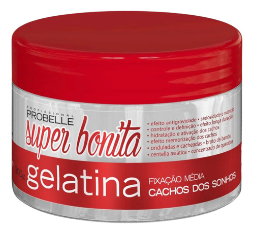 Probelle Gelatina Cachos Dos Sonhos Fixacao Media 300g