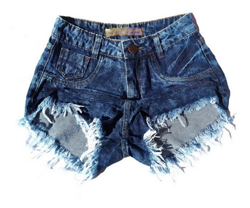 Shorts Jeans Detonado Cintura Alta Desfiado Hot Pants St008