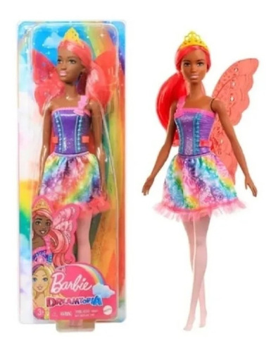 Barbie Dreamtopia Hada Morena Con Pelo Rosa Mattel Original