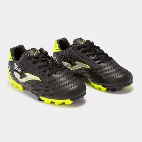 Joma Toledo Junior FG Firm Ground - Tacos de fútbol, Negro