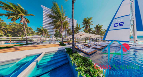 Cad Live Aqua 1306. Departamento De Playa En Preventa Con Terraza Y Alberca Privada