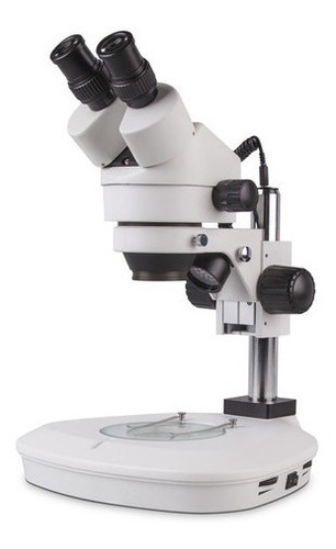 Microscopio Estereoscopio 7x-45x Binocular Placa Eletronica Cor Branco 110V/220V