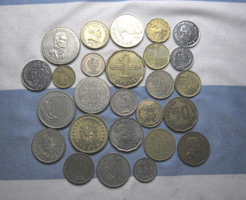 Ahora Liquido Lote De 26 Monedas De Uruguay No Hay Repetidas