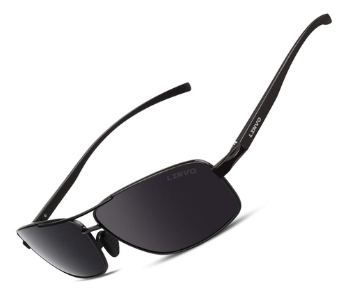 Gafas De Sol Polarizadas Para Hombre 62mm Al-mg Rectangular 