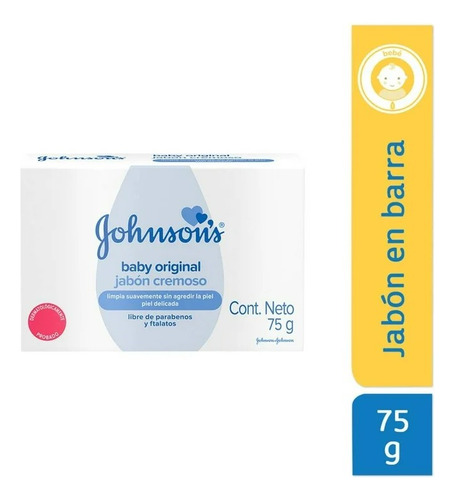 2 Pza Jabón En Barra Para Bebé Johnsons Original 75 Gr Johns