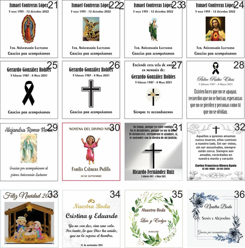 12 Rosarios Virgen Guadalupe Cristal Tarjeta Recuerdo Bolsa