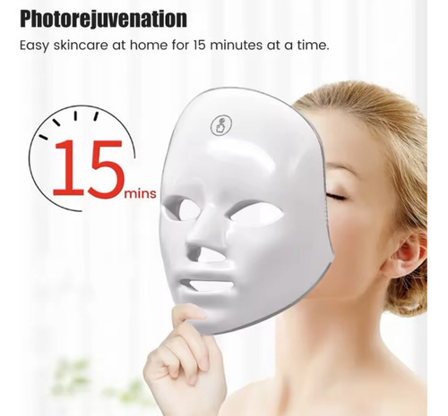 Máscara Facial Terapéutica Luz Led Elimina Arrugas Manchas