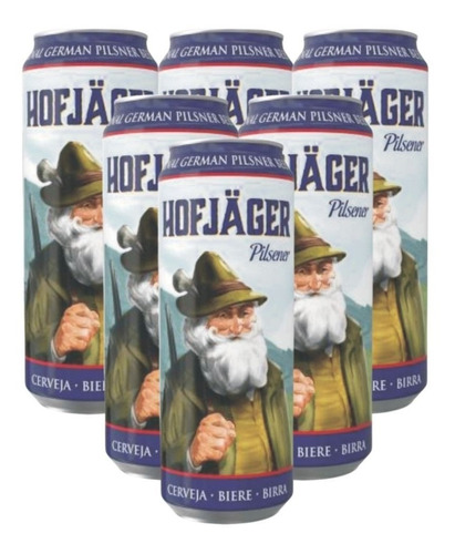 Cerveza Hofjager Pilsener 500 Ml X 6 Unidades