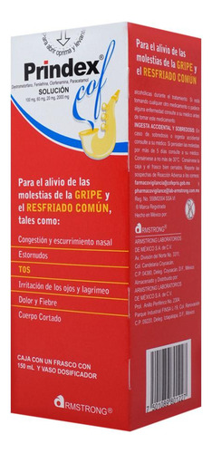 Prindex Cof Solución 0,1 G/0,02 G/0,06 G/2 G, 1 Frasco 150 Ml + Dosificador