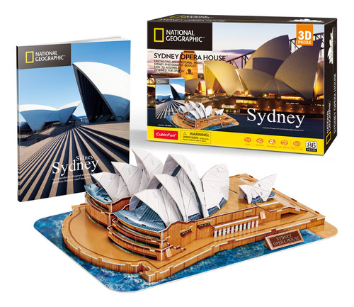 Rompecabezas 3d Nv Medio 86 Piezas Opera De Sydney Cubic Fun