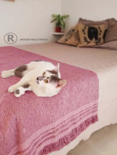Imagen 2 de 4 de Cubre Sillon Pie De Cama Xl Manta Rustica Country 230x130cm