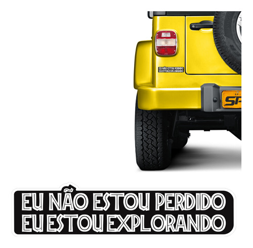 Adesivo De Trilha Preto Jeep Frase Eu Não Estou Perdido