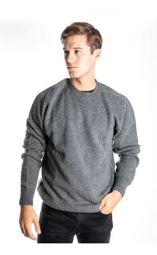 Sweater Hombre Shetland Pura Lana Cuello Redondo Olegario