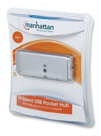 Mini Hub Usb 2.0 4 Puertos Manhattan 160599