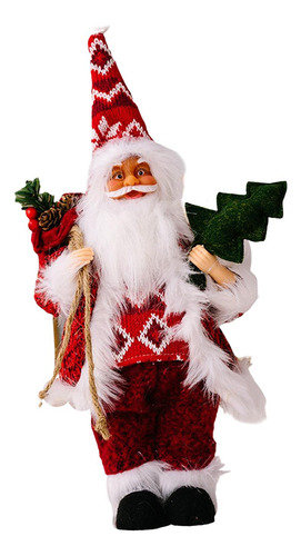 Figura Navideña De Muñeco De Papá Noel De 16,5 Pulgadas