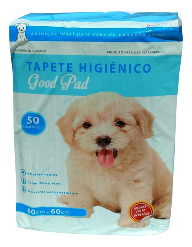 Kit 02 Pacotes Tapete Higiênico Good Pad 60x60 50un