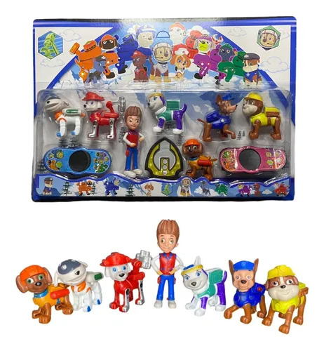 Brinquedo Infantil Patrulha Canina Kit Com 10 Personagens