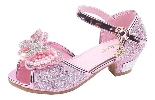 Niños Niñas Perla Princesa Zapatos Mariposa-nudo 1073 [u]