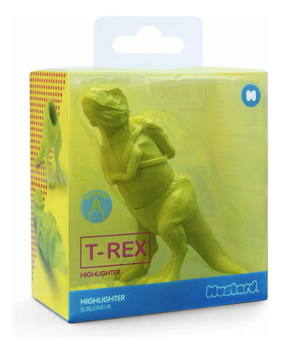 Resaltador Divertido De Dinosaurio T-rex Amarillo Mustard