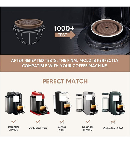 Tapa De Cápsula De Café Reutilizable Para Nespresso Vertuo