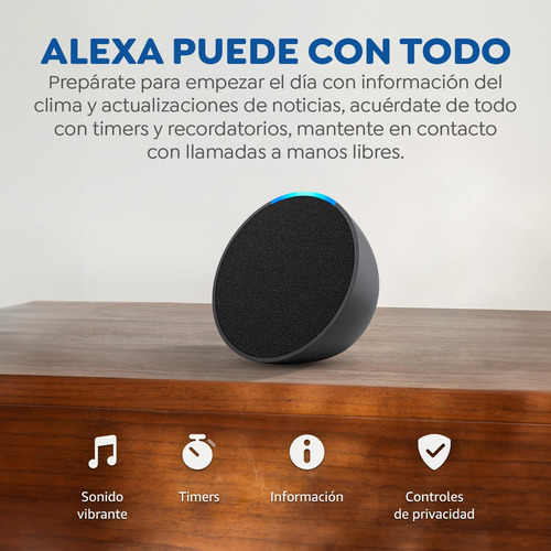 Amazon Echo Pop con asistente virtual Alexa color glacier white