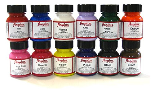 Brand Acrylic Paint Starter Kit 12 1oz Leather Vinyl Sn...