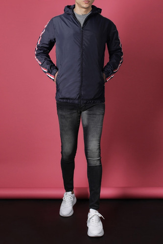 Imagen 2 de 4 de Campera Básica C/tira En Manga 38453 Hombre