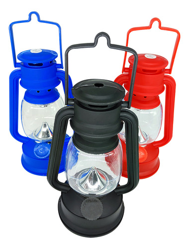 Farol Camping Linterna Led Con Pilas Varios Colores