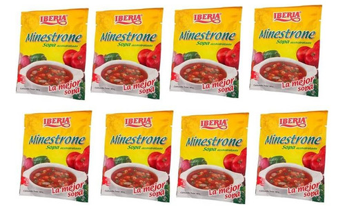 Sopa De Minestrone Iberia 65gr Pack De 8 Unidades 