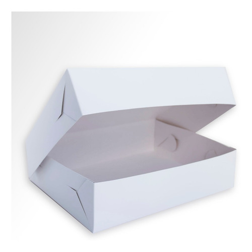 Caja Alfajores Blanca Sin Visor, 22x17x5,5 Cm- Pack X 100 Un