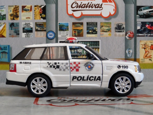Miniatura Range Rover Sport Polícia Militar Sp - Em Metal