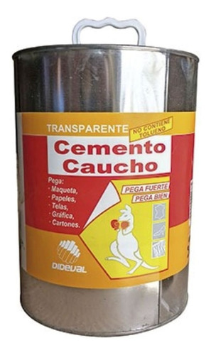 Adhesivo Cemento Caucho Sin Tolueno Transparente 1 Galon