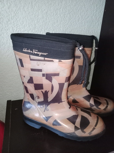 Botas De Lluvia Salvatore Ferragamo 26 Originales Usadas 