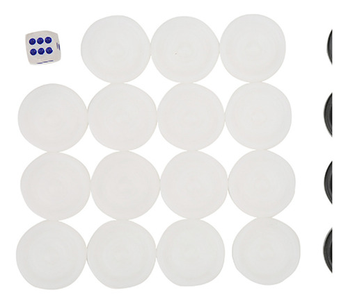 Juego De Backgammon De Plástico Blanco Y Negro De Internatio