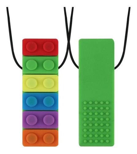 Collar de silicona para la dentición sensorial para autismo, ansiedad y estrés, color verde