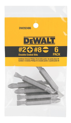 Dewalt Dw2024b6 No. 2 Phillips/no. Broca De Doble Punta R...